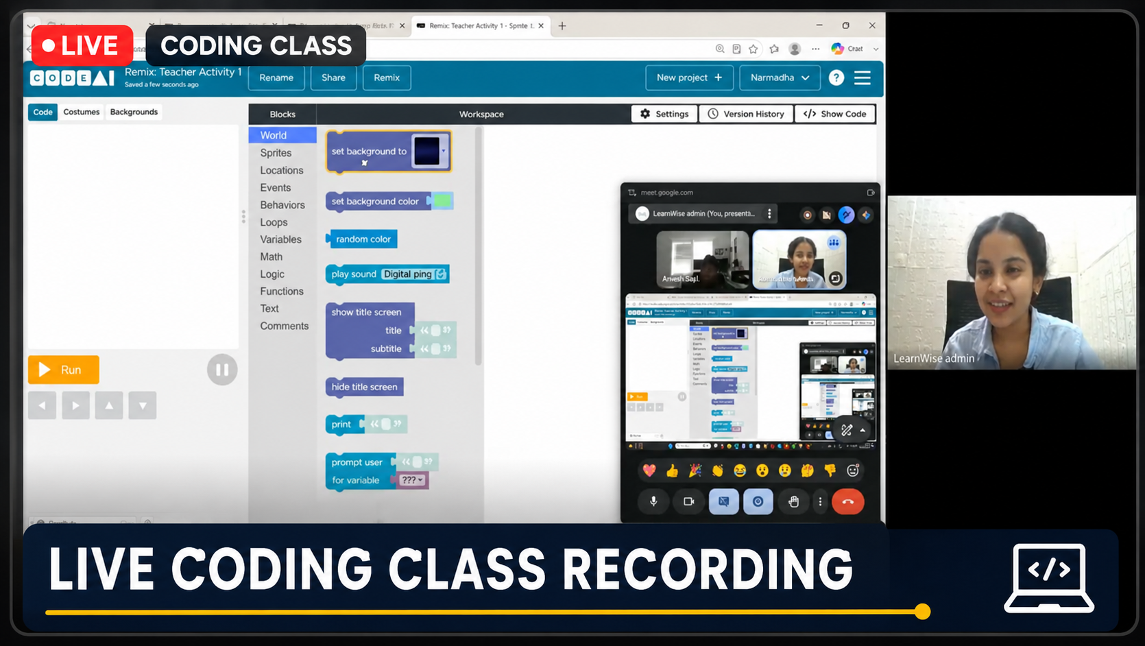 Live Coding Class recording